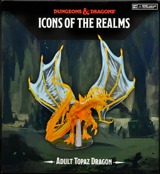 D&D - Icons of the Realms - Premium Painted Miniatures - Adult Topaz Dragon