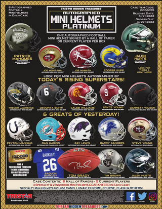 2023 Tristar Hidden Treasures Football Autographed Mini Helmet Platinum Edition Hobby Box
