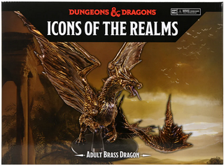 D&D - Icons of the Realms - Premium Painted Miniatures - Adult Brass Dragon