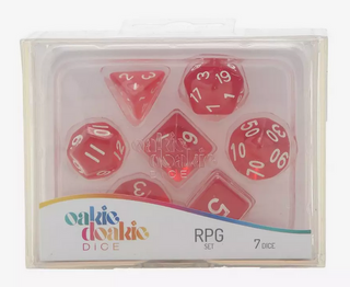 Dice - Oakie Doakie - Polyhedral RPG Set (7 ct.) - 16mm - Translucent - Red