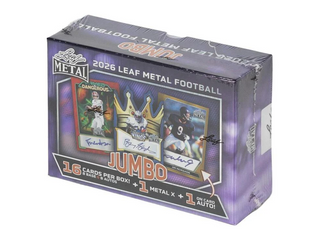 2026 Leaf Metal Football Jumbo Box