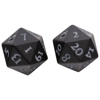 Dice - Ultra Pro - D20 Set (2 ct.) - Heavy Metal - Vivid Black