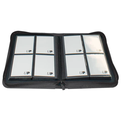Binder - Ultra Pro - 4-Pocket Zippered Album - PRO-Binder - Vivid Black
