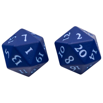 Dice - Ultra Pro - D20 Set (2 ct.) - Heavy Metal - Vivid Blue