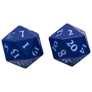 Dice - Ultra Pro - D20 Set (2 ct.) - Heavy Metal - Vivid Blue