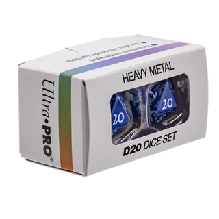 Dice - Ultra Pro - D20 Set (2 ct.) - Heavy Metal - Vivid Blue