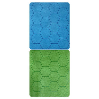 Gaming Mat - Chessex - Double-Sided - Megamat - Blue/Green Hexes (34.5" x 48")