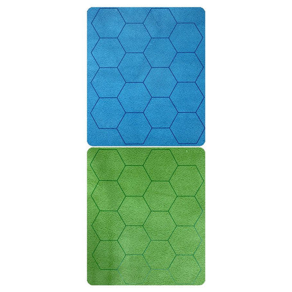 Gaming Mat - Chessex - Double-Sided - Megamat - Blue/Green Hexes (34.5" x 48")