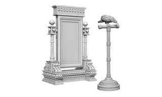 WizKids Deep Cuts Unpainted Miniatures - Mirror & Bird on Stand
