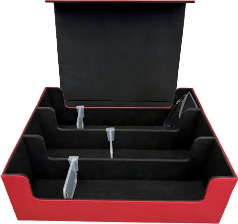 Deck Box - Magazine Exchange - 1800-Count 3-Row - Red & Black