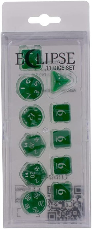 Dice - Ultra Pro - Polyhedral Set (11 ct.) - Eclipse - Forest Green