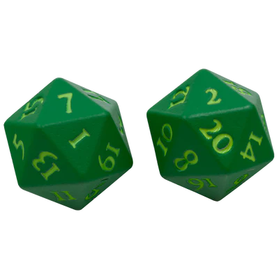 Dice - Ultra Pro - D20 Set (2 ct.) - Heavy Metal - Vivid Green