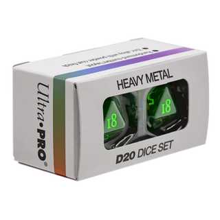Dice - Ultra Pro - D20 Set (2 ct.) - Heavy Metal - Vivid Green
