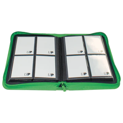 Binder - Ultra Pro - 4-Pocket Zippered Album - PRO-Binder - Vivid Green