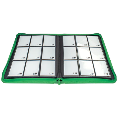 Binder - Ultra Pro - 9-Pocket Zippered Album - PRO-Binder - Vivid Green