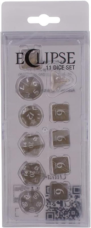 Dice - Ultra Pro - Polyhedral Set (11 ct.) - Eclipse - Smoke Grey