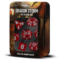 Dice - FanRoll - Polyhedral Set (7 ct.) - 16mm - Silicone - Red Dragon Scales