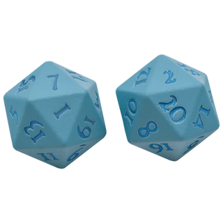 Dice - Ultra Pro - D20 Set (2 ct.) - Heavy Metal - Vivid Light Blue