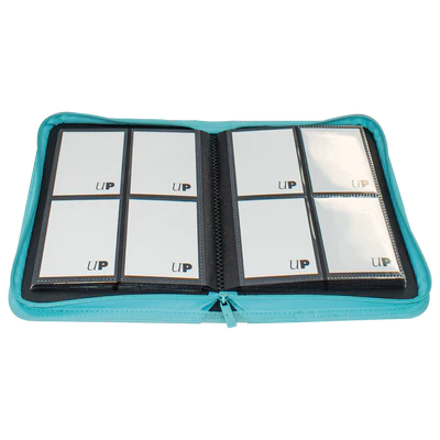 Binder - Ultra Pro - 4-Pocket Zippered Album - PRO-Binder - Vivid Light Blue
