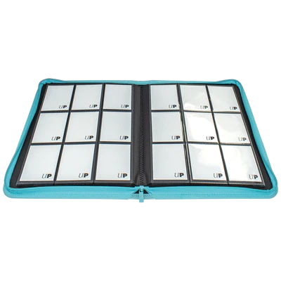 Binder - Ultra Pro - 9-Pocket Zippered Album - PRO-Binder - Vivid Light Blue