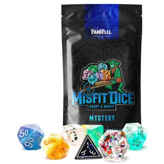 Dice - Metallic Dice Games - Mystery Dice Set - Misfit Resin Polyhedral Dice Set