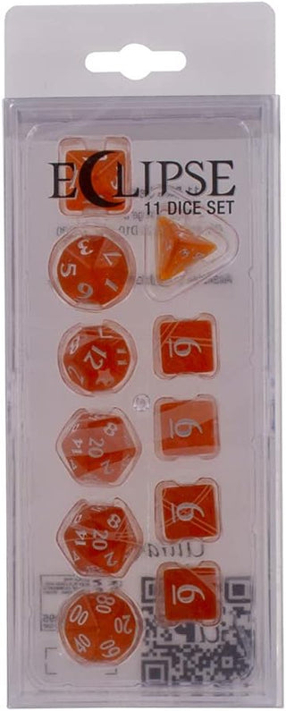 Dice - Ultra Pro - Polyhedral Set (11 ct.) - Eclipse - Pumpkin Orange