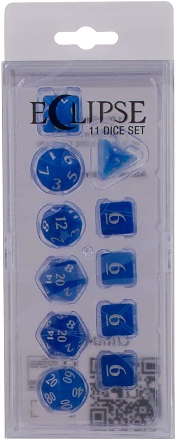 Dice - Ultra Pro - Polyhedral Set (11 ct.) - Eclipse - Pacific Blue