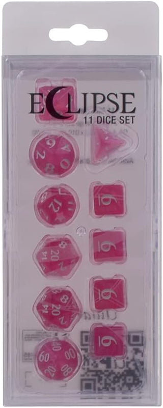 Dice - Ultra Pro - Polyhedral Set (11 ct.) - Eclipse - Hot Pink