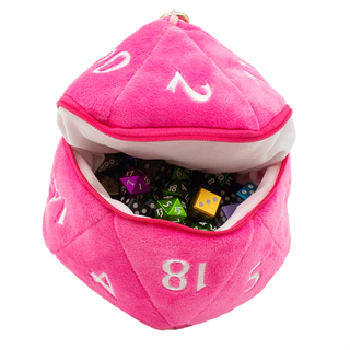 Dice Bag - Ultra Pro - D&D - Hot Pink D20 Plush Dice Bag