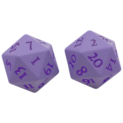 Dice - Ultra Pro - D20 Set (2 ct.) - Heavy Metal - Vivid Purple