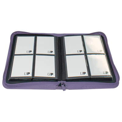 Binder - Ultra Pro - 4-Pocket Zippered Album - PRO-Binder - Vivid Purple