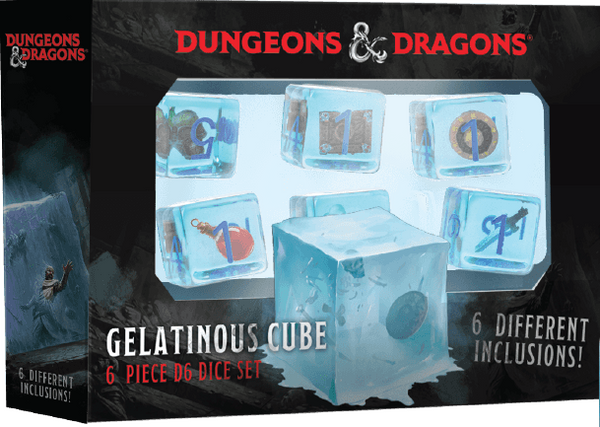 Dice - FanRoll - Dungeons & Dragons - D6 (6 ct.) - Gelatinous Cube Dice Set