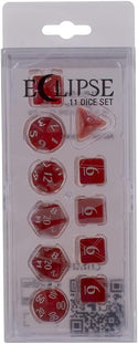 Dice - Ultra Pro - Polyhedral Set (11 ct.) - Eclipse - Apple Red