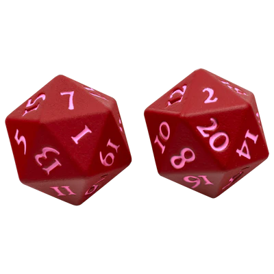 Dice - Ultra Pro - D20 Set (2 ct.) - Heavy Metal - Vivid Red