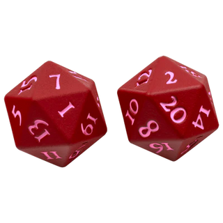 Dice - Ultra Pro - D20 Set (2 ct.) - Heavy Metal - Vivid Red
