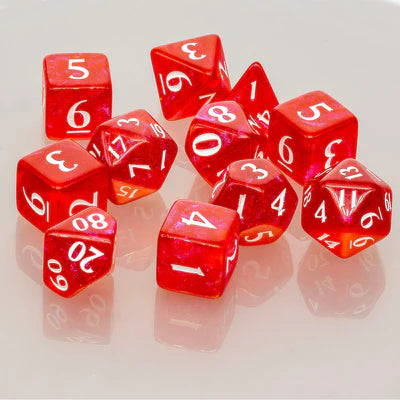 Dice - Ultra Pro - Polyhedral Set (11 ct.) - Eclipse - Apple Red