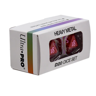 Dice - Ultra Pro - D20 Set (2 ct.) - Heavy Metal - Vivid Red