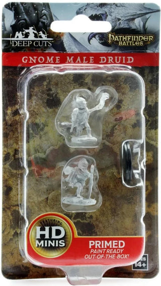Pathfinder Deep Cuts Unpainted Miniatures - Gnome Male Druid