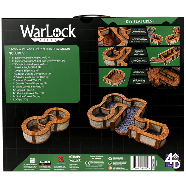 WarLock Tiles - Town & Village - 1" Angles & Curves Expansion