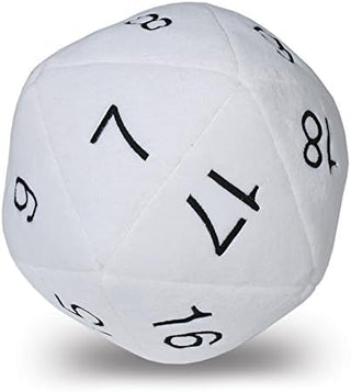 D&D - D20 Jumbo Plush - White with Black