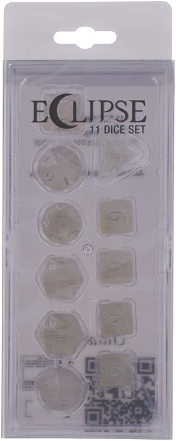Dice - Ultra Pro - Polyhedral Set (11 ct.) - Eclipse - Arctic White