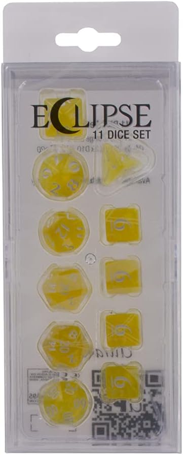 Dice - Ultra Pro - Polyhedral Set (11 ct.) - Eclipse - Lemon Yellow