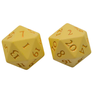 Dice - Ultra Pro - D20 Set (2 ct.) - Heavy Metal - Vivid Yellow